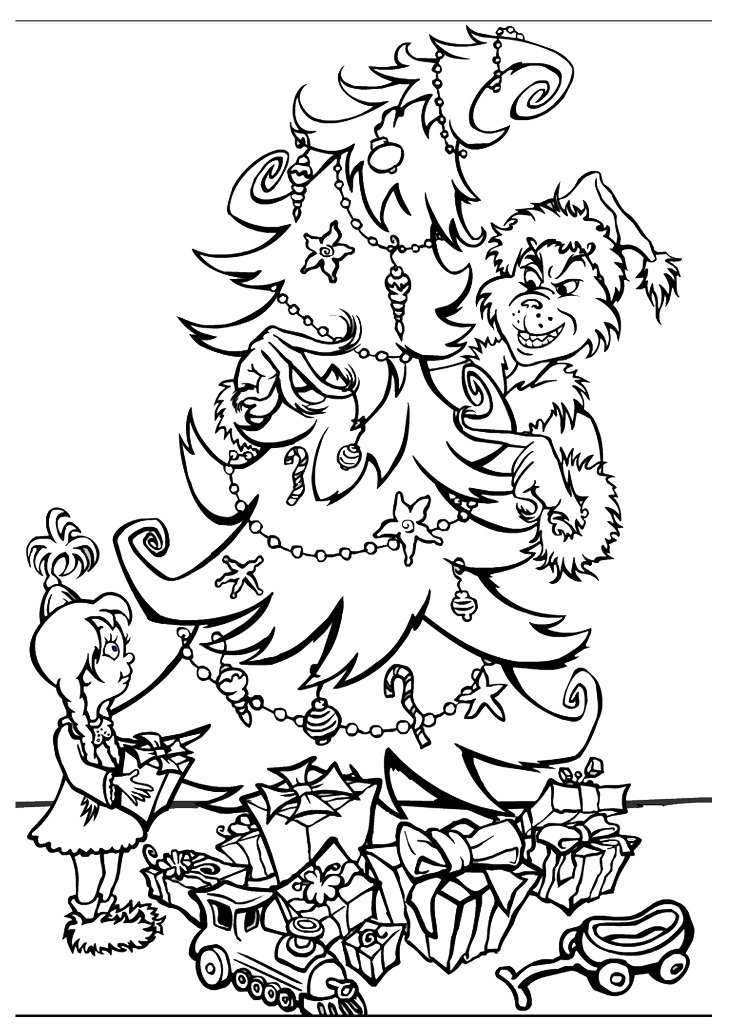 Plansa de colorat cu Grinch 10 2
